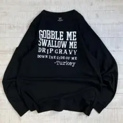 GEORGE 長袖ロンT 黒 英字 プリント　オーバーサイズ　アメカジ