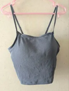 【GU】カップ付きリブキャミソール ブラトップ Lサイズのサムネイル