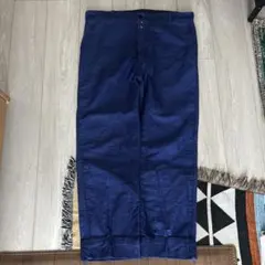 60s-70s フランス軍　コットンサテンワイドパンツ　モールスキンのサムネイル