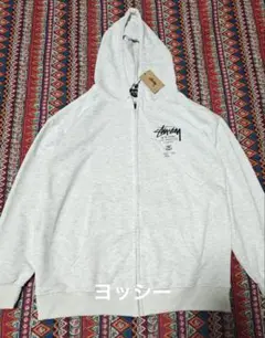Stussy ジップアップパーカー グレー