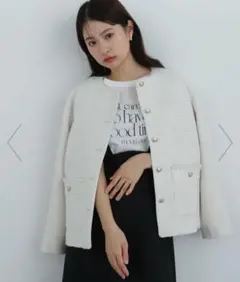 【美品】N.Natural beauty basic ツイードジャケット