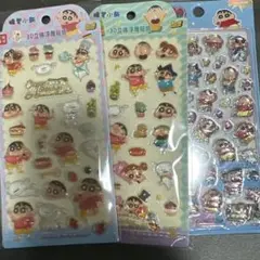 クレヨンしんちゃん 立体ぷっくりシール3枚セット