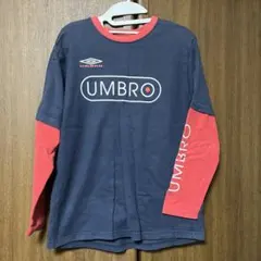 UMBRO ロングスリーブTシャツ ネイビー/レッド