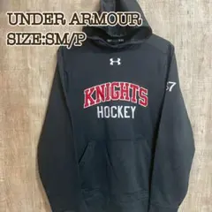 UNDER ARMOUR アンダーアーマー パーカー 黒 S 刺繍ロゴ