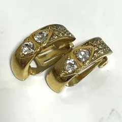 ゴールド イヤリング ビジュー 上品 シンプル 大人 普段使い 華やか