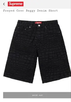 Supreme バギーデニムショートパンツ ブラック 32サイズ Supreme Supreme(シュプリーム) バギー デニムショーツ ジョーツ