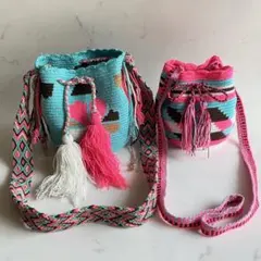 一点モノ wayuu ワユーバッグ 2点set マルチカラー コロンビア