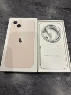 Apple iPhone 13 ピンク 本体 箱　充電ケーブル付き　simフリー