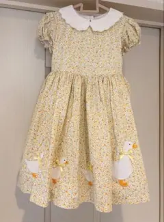 トロッターズ ロンドン　リバティダックドレス　花柄ワンピース イエロー　黄色のサムネイル