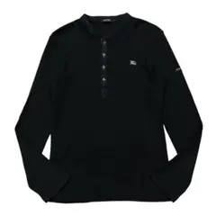 BURBERRY BLACK LABEL ヘンリーネック リブロンT