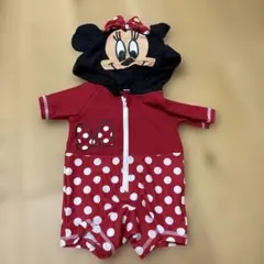 ミニーマウス 水着 赤い水玉 80cm