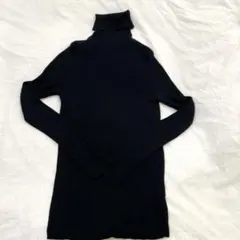 【訳あり】UNIQLO タートルネック ニット ブラック　　　　　Mサイズ