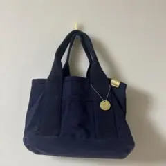 ネイビー キャンバス トートバッグ