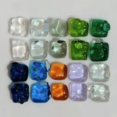 N-2997 ダイクロ入り ガラスナギット12個 - メルカリ