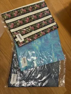 綿生地セット 花柄・グラデーション・グレー