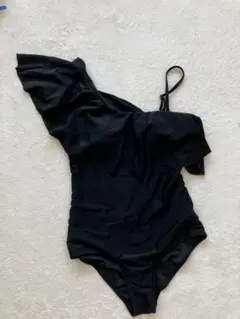ワンショルダー フリル ワンピース水着 ブラックのサムネイル