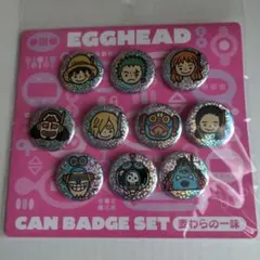 ワンピース麦わらストア　EGGHEADアイコンミニ缶バッジ　麦わらの一味セット
