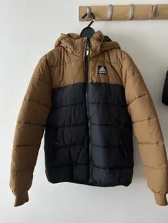 H&M ダウンコート ブラウン×ブラック 165cm