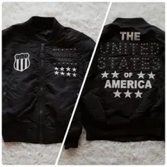 AVIREX MA-1 フライトジャケット 中綿入りブルゾン バックロゴスタッズ