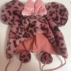 ミニーファンキャップヒョウ柄