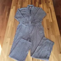 DRIVERS SUIT ストライプ柄 オーバーオール Lサイズ