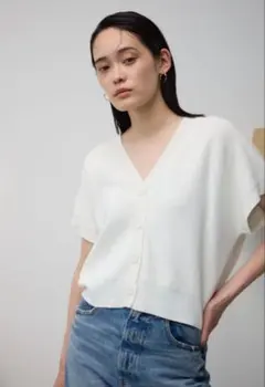 半袖ニットカーディガン AZUL by moussy