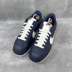 良品 ナイキ コルテッツ 25cm レザー ネイビー ホワイト スニーカー