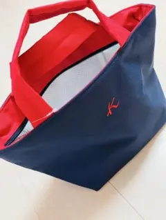 新品未使用　タグ付き　キタムラの　保冷トートバッグ　ネイビー/レッド