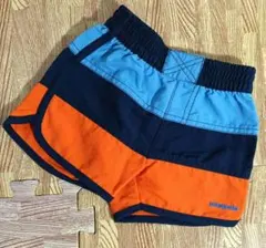 【美品】パタゴニア ベビー ショーツ 80cm 水着 オレンジ キッズ ブルー
