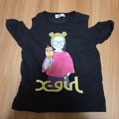 X-girl 肩開きTシャツ ブラックのサムネイル