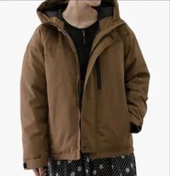 アーバンリサーチサニーレーベル　フーディーダウンジャケット ブラウン