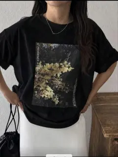 お値下げ　フォトプリント Tシャツ ブラック　未使用品　S