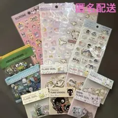 サンリオ フレークシールセット 透明ポーチ付き