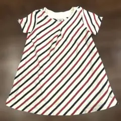 Petit Bateau ストライプ 半袖ワンピース 18M/81cm