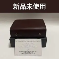 m+ エムピウ ミッレフォッリエ2 タバコチョコ　茶色　革財布 折り財布　新品のサムネイル