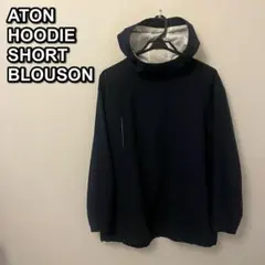 ATON BACK SATIN HOODIE SHORT BLOUSON