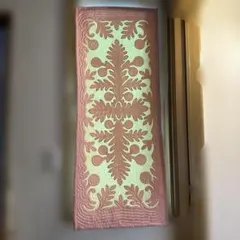 ハワイアンキルト タペストリー ピンク