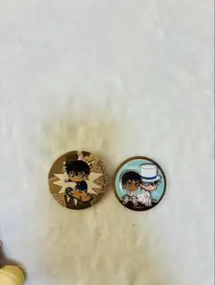 名探偵コナン 怪盗キッド 京極真 江戸川コナン 缶バッジ