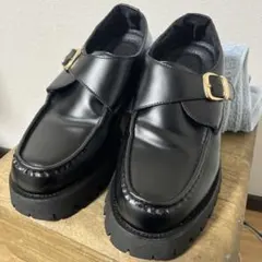 MOUSSY CUT OUT LOAFER Lブラック ローファー Tストラップ - メルカリ