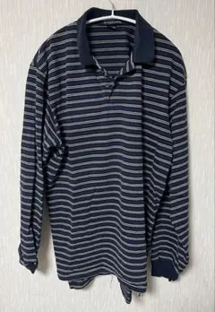 Polo by Ralph Lauren ネイビーストライプ ポロシャツ L