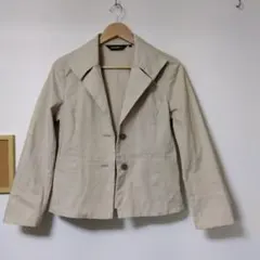 Eddie Bauerベージュジャケット、斬新衿Mのサムネイル