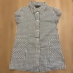 『 美品 COMME CA ISM シャツ ワンピース 100cmチェック柄 』