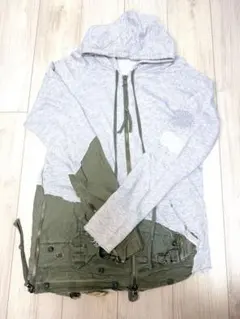 Greg Lauren 再構築 ミリタリー フーディー グレー 1 Lサイズ相当 2026年最新】Greg Lauren メンズ パーカーの人気アイテム - メルカリ