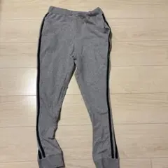 グレー サイドストライプ ロングパンツ