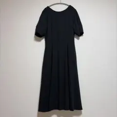プラステ　半袖 カットソー ロングワンピース ブラックのサムネイル