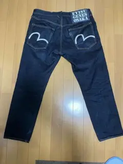 EVISU ダークデニム ストレートジーンズ