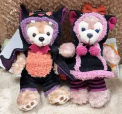 【週末値下】【レア】ダッフィー　シェリーメイ　ハロウィン　コスチューム　黒猫 ダッフィー&シェリーメイ 服 着せ替え コスチューム 黒猫ちゃん