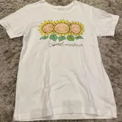 Nanami Nomura ひまわりイラスト 半袖Tシャツ ホワイト Lのサムネイル