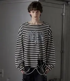 【GRANCY】総柄ラインストーングラフィックロンT