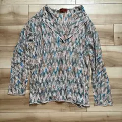 美品★MISSONI ミッソーニ 総柄 ニットカーディガン ジャケット 44のサムネイル